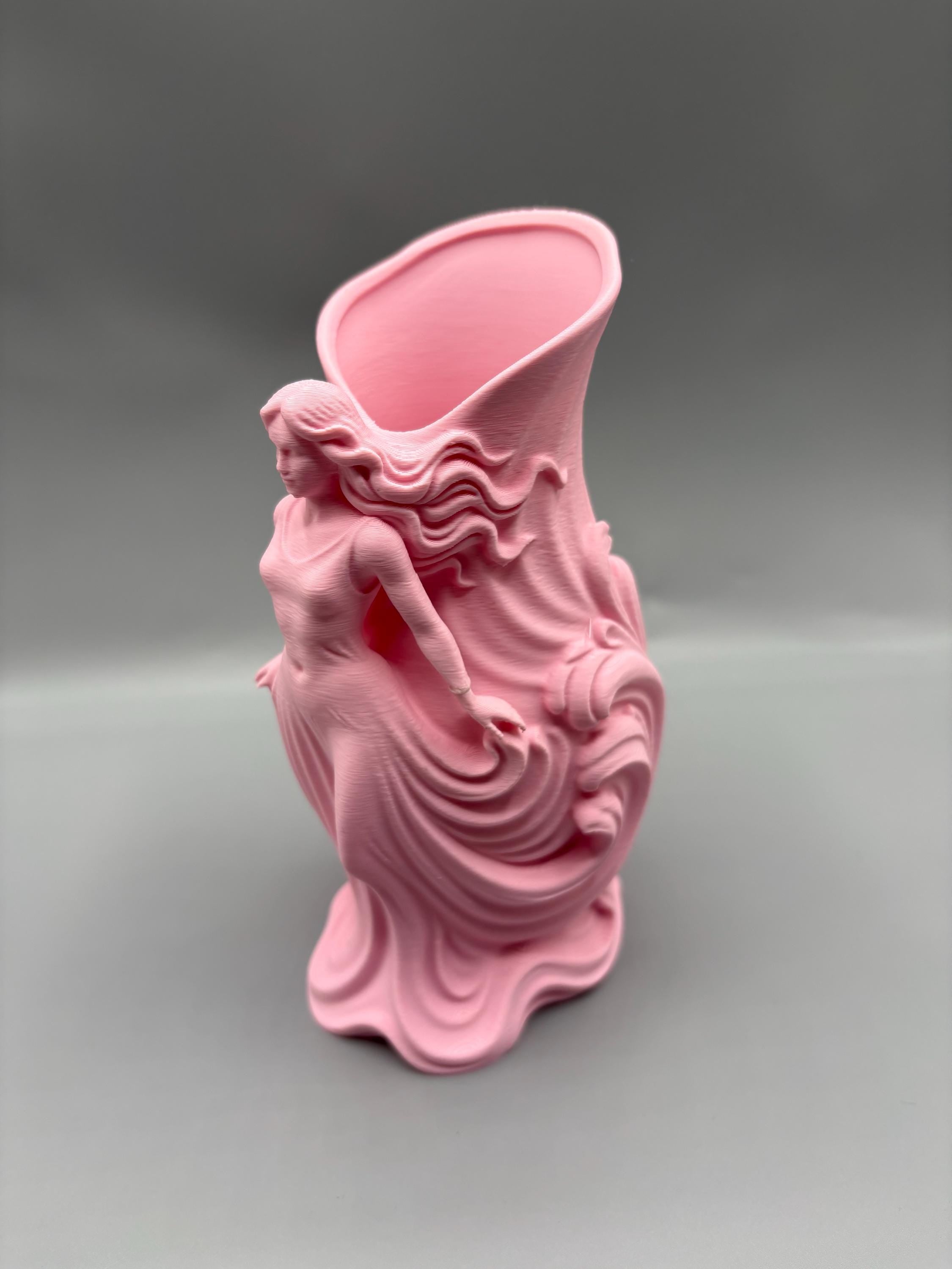 Art Nouveau Goddess Vanity Organizer & Brush Vase | 3D Printed | Cottagecore Aesthetic Gift for Her
