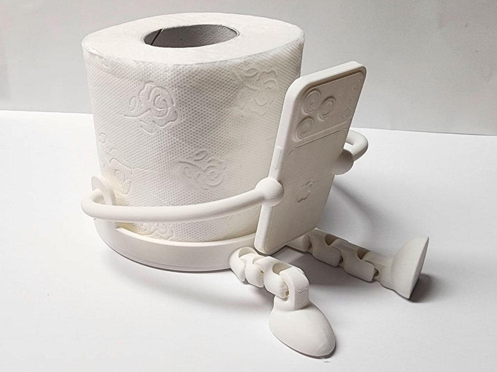 Funny Toilet Paper Holder, 3D Printed Smartphone Toilet Roll Holder, Bathroom Decor, Novelty Bathroom Organizer, Gag Gift