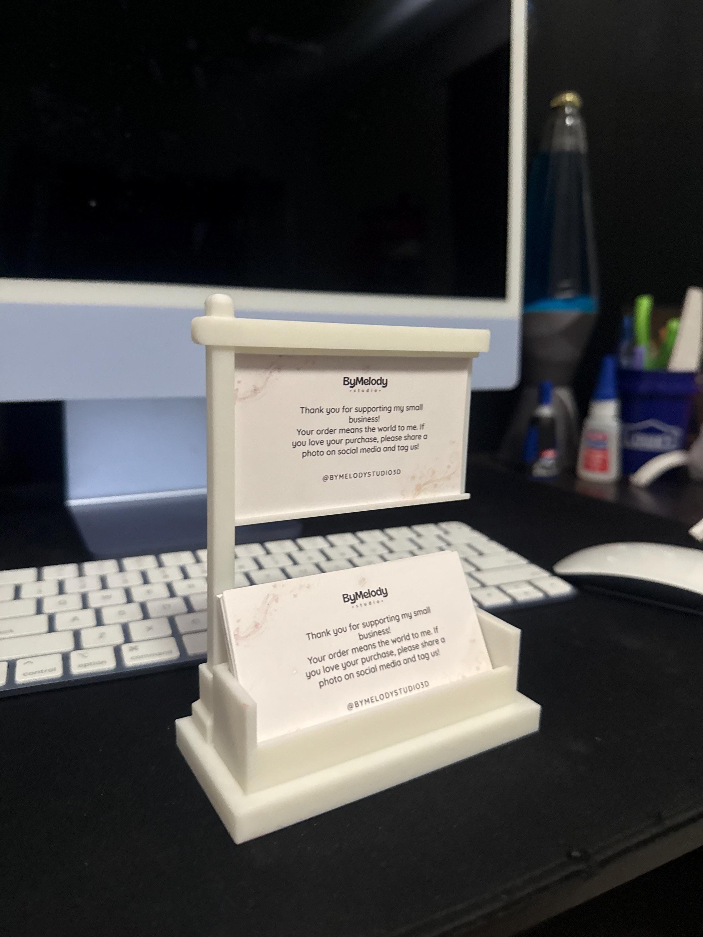 Real Estate Business Card Holder, 3D Printed Realtor Card Display, Sold Sign Desk Organizer, Realtor Closing Gift